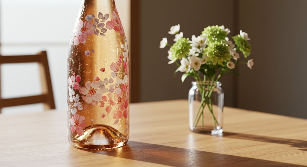 花柄 シャンパン